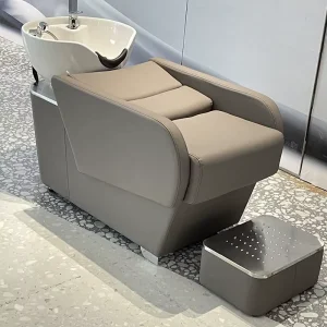 Luxury Reclining Hair Hairdressing Lay Down Washing Chair Barber Shop Beauty Hair Salon Shampoo Bowl Sink and Chair