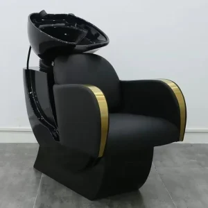 Luxury Reclining Salon Shampoo Chair Fiberglass Base Ceramic Wash Basin Hair Washing Bed for Barber Hair Salon