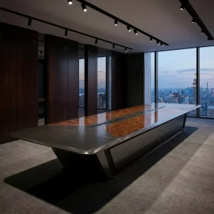 Luxury Rectangular Conference Table Boardroom Desk 8 Seater Meeting Table Modern Office Furniture