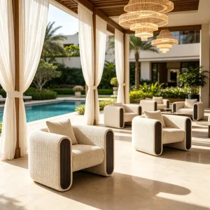 Luxury Resort Leisure Sofa Commercial Leisure Decorative Chair Suitable for Hotels Villa Lobbies and Public Areas