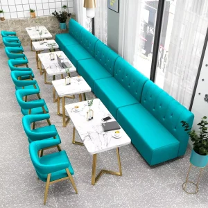 Luxury Restaurant Booth Seating Custom Banquette Sofa Dining Table Chair Set for Fine Dining Restaurant Cafe Lounge