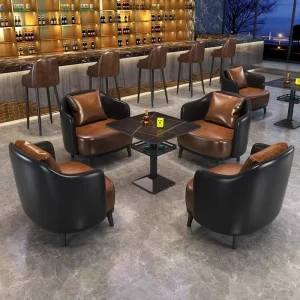 Luxury Restaurant Furniture Sets Bistro Table & Chair Combo for Coffee Bars & Dining Establishments