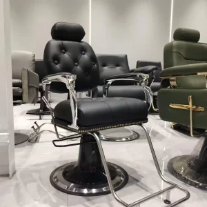 Luxury Retro Salon Hairdressing Barber Chair Hair Cutting Reclining Chair Leather Furniture for Sale