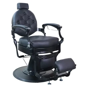 Luxury Retro Salon Hairdressing Chair Hydraulic Barber Hair Cutting Reclining Grooming Leather Furniture Gym Use Metal