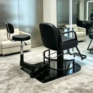 Luxury Rotating One Piece Hairdressing Chair Large Work Stool Economical Barber Chair High Comfort Beauty Equipment Barber Shop