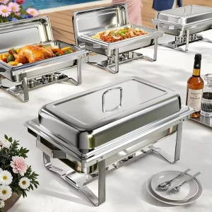 Luxury Serving 8QT Chafing Dish Buffet Set Stainless Steel Food Warmer for Commercial Hotel Restaurant Wedding Catering