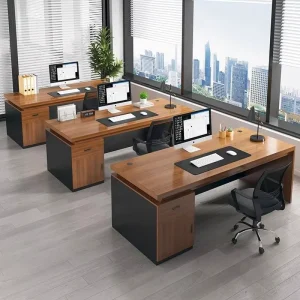 Luxury Simple Modern Wood Writing Desk and Chair Combination with Easy Assembly for Home and Commercial Office Use
