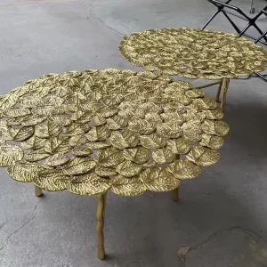 Luxury Solid Brass Coffee Table Modern Designer Center Table Customizable Metal Table for Villa and Mansion Statement Piece