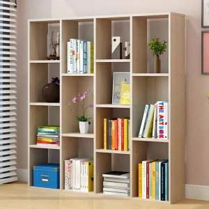 Luxury Solid Wood Modern Bookcases and Bookshelves for Living Room and Home Office Eco Friendly Space Saving Storage