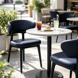Luxury Solid Wooden Frame Cushion Seat Reception Chair for Home Office Restaurant Hotel Living Room Villa Reception Room