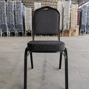 Luxury Stacking Outdoor Indoor Event Party Chairs Fabric Metal Frame Wedding Hotel Banquet Chairs