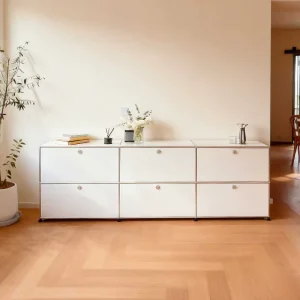 Luxury Stainless Steel & Metal Living Room Storage Cabinet with Large Capacity Easy Assembly Space Saving Design Cabinets