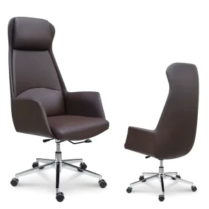 Luxury Swivel Chair for Executives and Managers with High Back and Headrest Suitable for Hotels