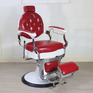 Luxury Synthetic Leather Barber Chair Heavy Duty Gold and Black Barber Chairs Styling Salon Chair for Barbershop & Workshop
