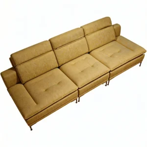 Luxury Three Seat Sofa Set Eco friendly Fabric Modern Chesterfield Design Living Room Hotel Apartment Furniture