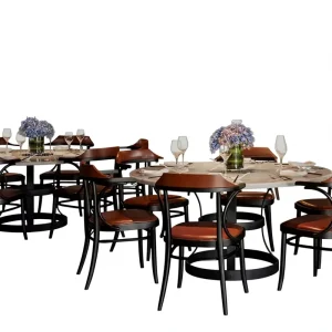 Luxury Traditional Hotel Restaurant Dining Room Chair Leather Foldable Dining Chair Carbon Steel Legs Leisure Chairs for Hotel