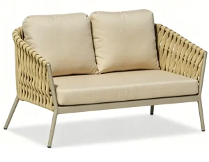 Luxury Two Person Modern Durable Aluminum Alloy Outdoor Garden Sofa Set for Hotel and Apartment Use