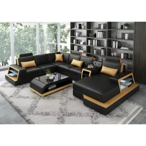 Luxury Velvet Sofas 4 Seater with Smart Fabric Sofa Furniture Genuine Leather Livingroom Furniture Luxury Couch Modern