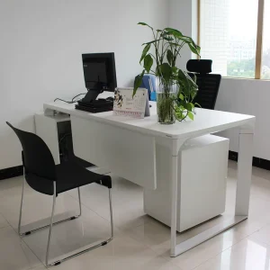 Luxury Veneer L Shape Executive Office Desk MDF Modern Custom Size 6 Year Warranty