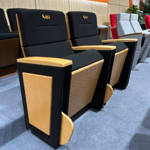 Luxury Veneer University Auditorium Seat Factory Conference Room Seating Theater Audience Seating