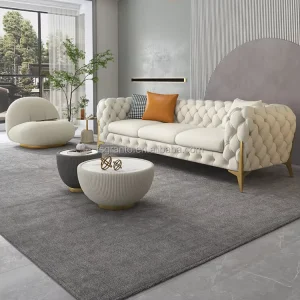 Luxury Villa Hotel Sofa Set Living Room Couch Comfortable 1+2+3 Combinations Sofa Set