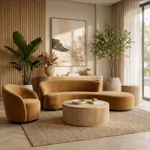 Luxury Villa Living Room Sofa Bed Modern Resort Living Room Furniture Set Five-star Hotel Lobby Sofa Apartment Lobby Furniture