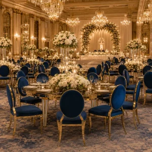 Luxury Wedding Furniture Black Glass Gold Stainless Steel Table Party Events Banquet Dining Dinner Table