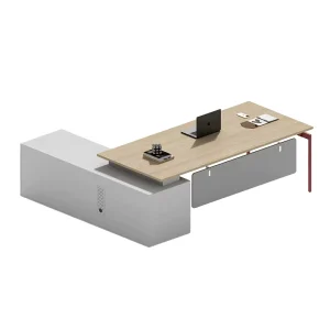 Luxury Wooden Executive Office Desk Modern Design Panel Customizable Size Commercial Use Boss Desk
