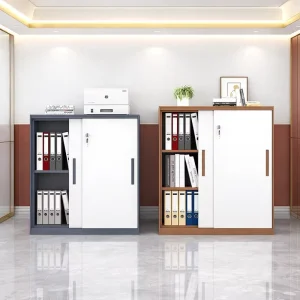 Luxury Wooden Filing Cabinet Lockable Drawer Document Storage Cabinet Business Center Executive Office Cabinet