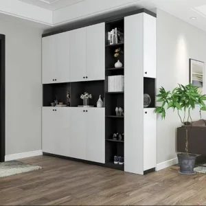 Luxury Wooden Multi Layer Design High Capacity Modern Minimalist Storage Custom Living Room Shoe Cabinet