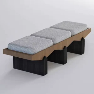 Luxury Wooden Shoe Changing Stool Furniture Nordic Style Hotel Villa Living Room Bedroom Walnut Color End of Bed Bench