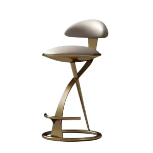 Luxury high chair bar stool for kitchen island stainless steel bar stool