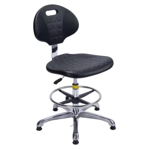 M13 ESD Modern Industrial Laboratory Chair Stool Extended Height Adjustable Swivel Wheels Backrest and Foot Ring Workshop