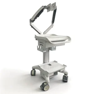 M6 Model 5 Year Warranty Medical Computer Cart 23IN Width Ergonomic Design Adjustable Arm Monitor Mount