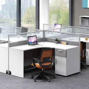 MDF Office Computer Modular Cubicle Partitions Staff Working Furniture Workstation Table Desk