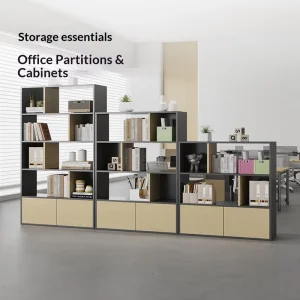 MEKIA Commercial Solid Wood Modern Office Partition & Filing Cabinet with More Than 4 Drawers Office Storage Furniture