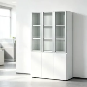 MFC Aluminum Frame Door Storage Cabinet 2 Drawers Modern Design Custom Color Adjustable Layers Hygienic Lock Filing Cabinet
