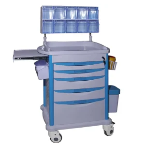 MN AC006 High Quality ABS Multi function Anesthesia Trolley Hospital Medical Emergency Crash Cart