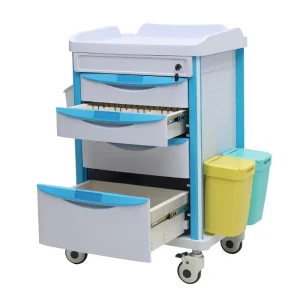 MN DC008 Hospital Clinic Medical ABS Emergency Movable Trolley Cart for Nurse