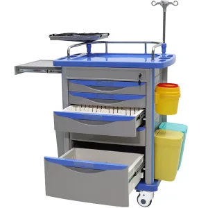 MN EC001 Medical Cart Medicine Emergency Trolley for Hospital Clinic
