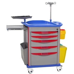 MN EC003 New Design Hospital Furniture Medical Trolley ABS Emergency Trolley