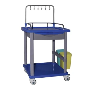 MN-IC001 ABS Hospital Medical Trolley Infusion Cart Trolley with Two Dirt Basket