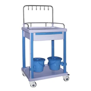MN IC002 Emergency Treatment Trolley ABS Infusion Cart with IV Stand and Drawer
