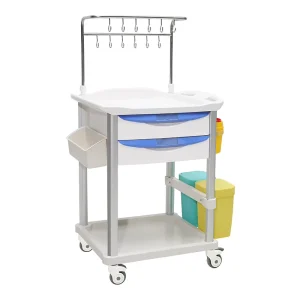MN IC005 Hospital Use Furniture Medical Infusion Trolley with Single row Hook Insertable Guardrail