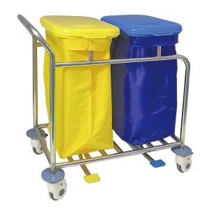 MN LT004 Hospital Medical Linen Trolley with Removable Dirt Bag and Opening Pedal