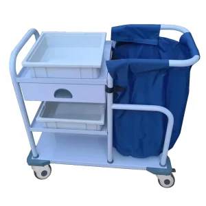 MN LT008 Hospital Use Furniture Medical Linen Trolley with Large Operating Table Removable Dirty Bag