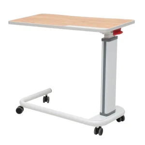 MN OVT002 Height Adjustable Hospital Moving Bedside Overbed Table for Patient
