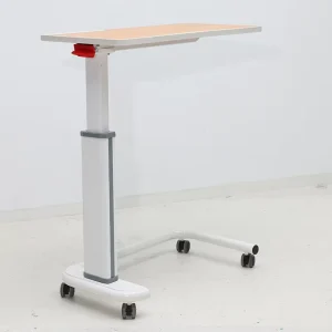 MN OVT002 Hospital Furniture Medical Overbed Table with Rounded Corners and Free Adjustment