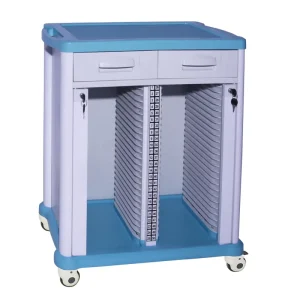 MN PRT002 Hospital Use Furniture Medical Patient Record Trolley with ABS Countertop Single Row With 50