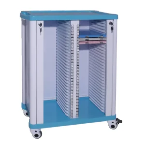 MN PRT006 Hospital Use Furniture Medical Patient Record Trolley with ABS Countertop Single Row With 60